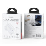 Yesido YC153 PD35W USB-C / 타입-C 단일 포트 고속 충전기 세트 타입-C to 타입-C 케이블 포함, YC153
