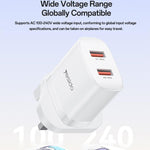 Yesido YC150 12W 2.4A USB 듀얼 포트 충전기 세트 1m USB to Type-C 데이터 케이블 포함, YC150