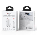 Yesido YC150 12W 2.4A USB 듀얼 포트 충전기 세트 1m USB to Type-C 데이터 케이블 포함, YC150