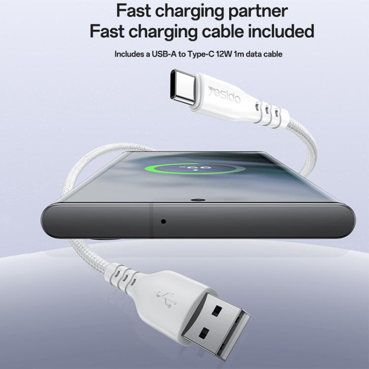 Yesido YC150 12W 2.4A USB 듀얼 포트 충전기 세트 1m USB to Type-C 데이터 케이블 포함, YC150