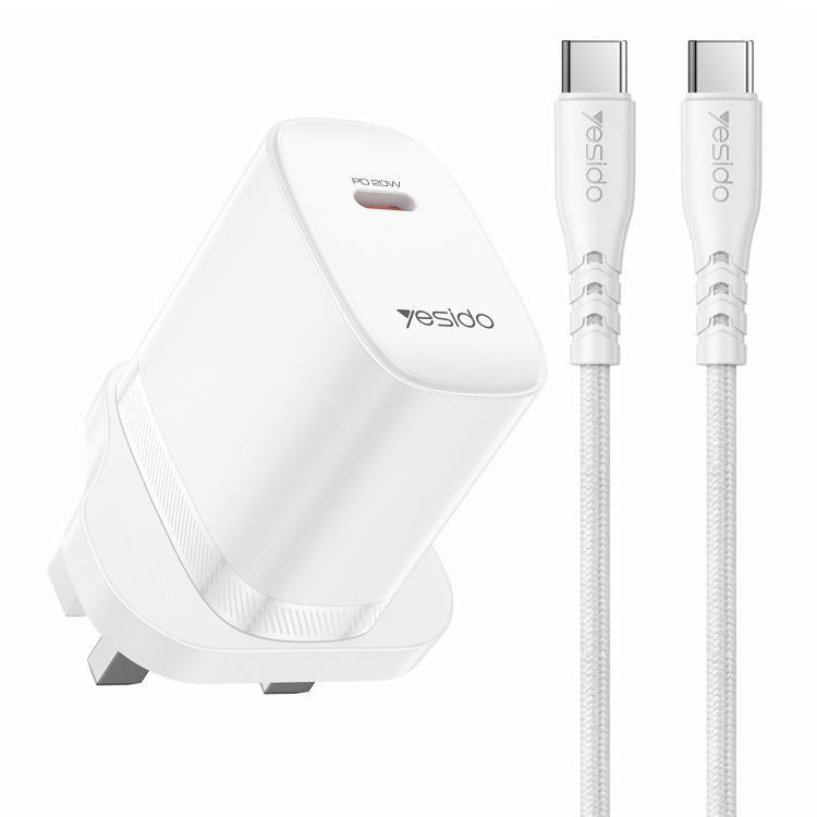 Yesido YC151 PD20W Type-C 충전기 세트 1m Type-C to Type-C 데이터 케이블 포함, YC151