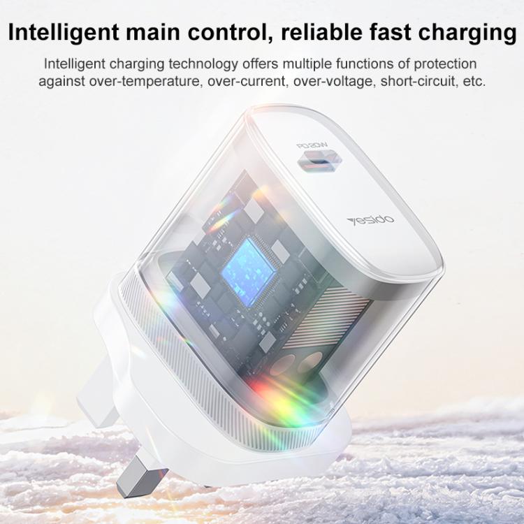 Yesido YC151 PD20W Type-C 충전기 세트 1m Type-C to Type-C 데이터 케이블 포함, YC151