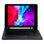 iPad Air 11 2024 / 2025 / Air 4 10.9인치 2020용 프레스드 스킨 텍스처 TPU 분리형 캔디 컬러 블루투스 키보드 보호 케이스, 스탠드, 펜 슬롯 및 터치 포함, T098B-A