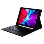iPad Air 11 2024 / 2025 / Air 4 10.9인치 2020용 프레스드 스킨 텍스처 TPU 분리형 캔디 컬러 블루투스 키보드 보호 케이스, 스탠드, 펜 슬롯 및 터치 포함, T098B-A