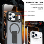 피부 느낌 보이지 않는 킥스탠드 MagSafe 휴대폰 케이스, 아이폰 16e / 17e용, 아이폰 17 프로 맥스용, 아이폰 17 프로용, 아이폰 17용, 아이폰 에어용