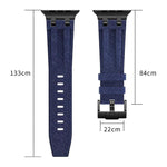 Denim Stitching Vegan Leather Watch Band, For Apple Watch 46mm / 49mm / 45mm / 44mm