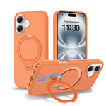 자석 360도 회전 스탠드 에어백 충격 방지 휴대폰 케이스, iPhone 16e / 17e용, iPhone 17 Pro Max용, iPhone 17 Pro용, iPhone 17용, iPhone Air용, iPhone 16 Pro Max용, iPhone 16용
