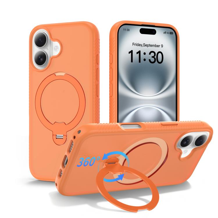 자석 360도 회전 스탠드 에어백 충격 방지 휴대폰 케이스, iPhone 16e / 17e용, iPhone 17 Pro Max용, iPhone 17 Pro용, iPhone 17용, iPhone Air용, iPhone 16 Pro Max용, iPhone 16용