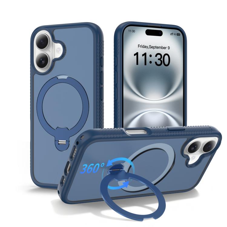 자석 360도 회전 스탠드 에어백 충격 방지 휴대폰 케이스, iPhone 16e / 17e용, iPhone 17 Pro Max용, iPhone 17 Pro용, iPhone 17용, iPhone Air용, iPhone 16 Pro Max용, iPhone 16용