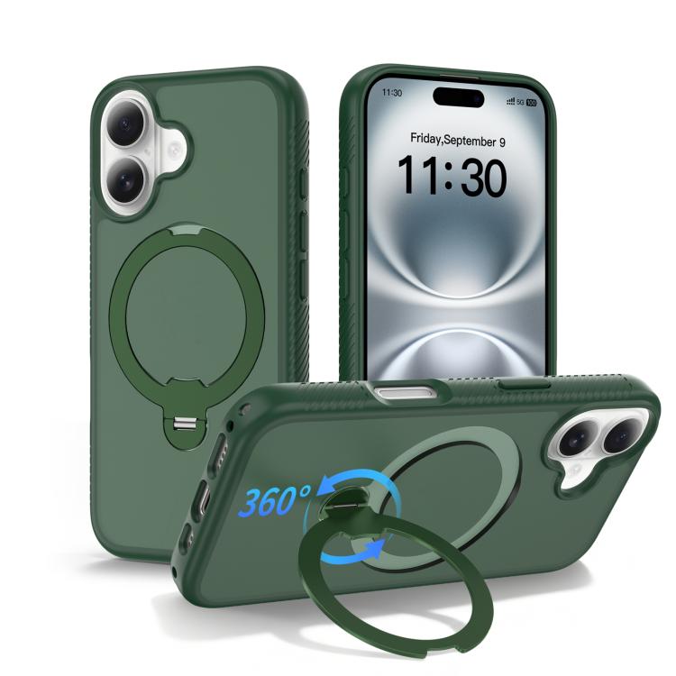 자석 360도 회전 스탠드 에어백 충격 방지 휴대폰 케이스, iPhone 16e / 17e용, iPhone 17 Pro Max용, iPhone 17 Pro용, iPhone 17용, iPhone Air용, iPhone 16 Pro Max용, iPhone 16용
