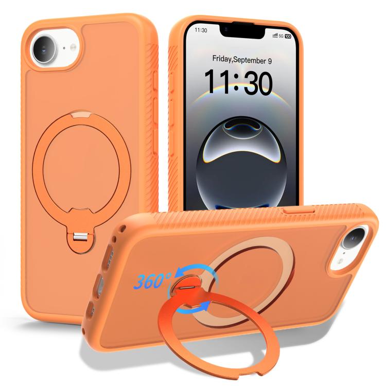 자석 360도 회전 스탠드 에어백 충격 방지 휴대폰 케이스, iPhone 16e / 17e용, iPhone 17 Pro Max용, iPhone 17 Pro용, iPhone 17용, iPhone Air용, iPhone 16 Pro Max용, iPhone 16용