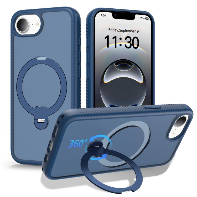 자석 360도 회전 스탠드 에어백 충격 방지 휴대폰 케이스, iPhone 16e / 17e용, iPhone 17 Pro Max용, iPhone 17 Pro용, iPhone 17용, iPhone Air용, iPhone 16 Pro Max용, iPhone 16용