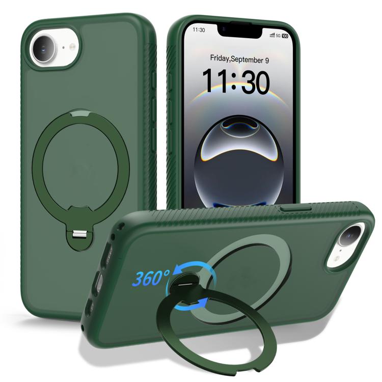 자석 360도 회전 스탠드 에어백 충격 방지 휴대폰 케이스, iPhone 16e / 17e용, iPhone 17 Pro Max용, iPhone 17 Pro용, iPhone 17용, iPhone Air용, iPhone 16 Pro Max용, iPhone 16용