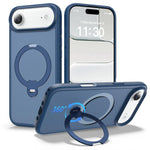 자석 360도 회전 스탠드 에어백 충격 방지 휴대폰 케이스, iPhone 16e / 17e용, iPhone 17 Pro Max용, iPhone 17 Pro용, iPhone 17용, iPhone Air용, iPhone 16 Pro Max용, iPhone 16용