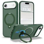 자석 360도 회전 스탠드 에어백 충격 방지 휴대폰 케이스, iPhone 16e / 17e용, iPhone 17 Pro Max용, iPhone 17 Pro용, iPhone 17용, iPhone Air용, iPhone 16 Pro Max용, iPhone 16용