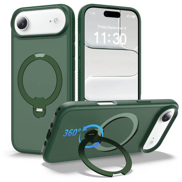 자석 360도 회전 스탠드 에어백 충격 방지 휴대폰 케이스, iPhone 16e / 17e용, iPhone 17 Pro Max용, iPhone 17 Pro용, iPhone 17용, iPhone Air용, iPhone 16 Pro Max용, iPhone 16용