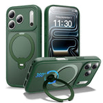 자석 360도 회전 스탠드 에어백 충격 방지 휴대폰 케이스, iPhone 16e / 17e용, iPhone 17 Pro Max용, iPhone 17 Pro용, iPhone 17용, iPhone Air용, iPhone 16 Pro Max용, iPhone 16용