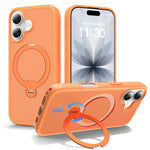 자석 360도 회전 스탠드 에어백 충격 방지 휴대폰 케이스, iPhone 16e / 17e용, iPhone 17 Pro Max용, iPhone 17 Pro용, iPhone 17용, iPhone Air용, iPhone 16 Pro Max용, iPhone 16용