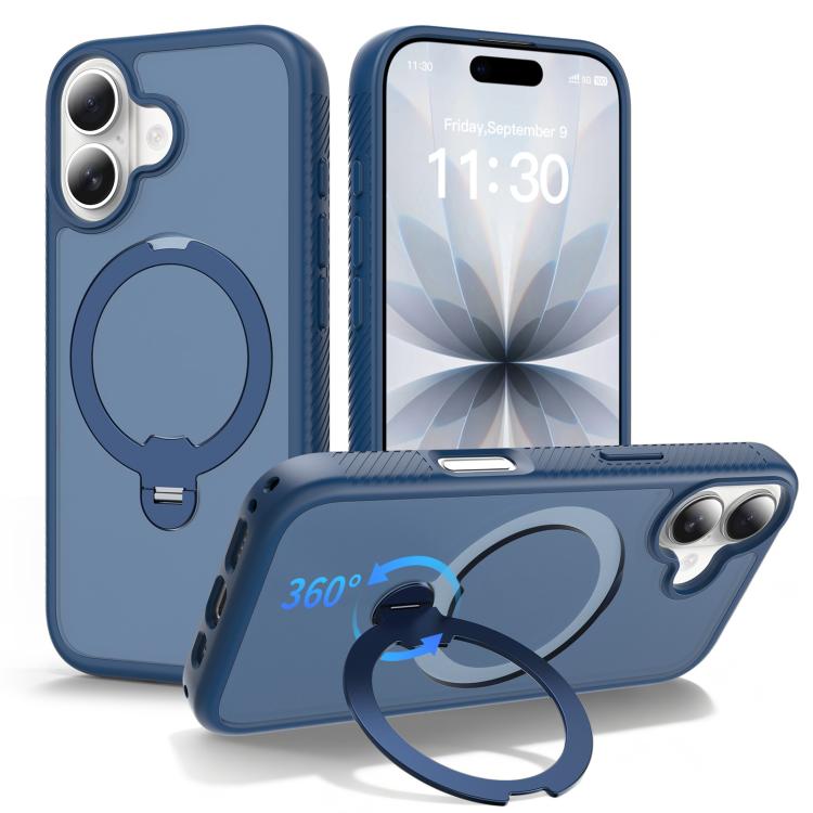 자석 360도 회전 스탠드 에어백 충격 방지 휴대폰 케이스, iPhone 16e / 17e용, iPhone 17 Pro Max용, iPhone 17 Pro용, iPhone 17용, iPhone Air용, iPhone 16 Pro Max용, iPhone 16용