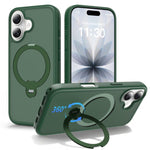 자석 360도 회전 스탠드 에어백 충격 방지 휴대폰 케이스, iPhone 16e / 17e용, iPhone 17 Pro Max용, iPhone 17 Pro용, iPhone 17용, iPhone Air용, iPhone 16 Pro Max용, iPhone 16용