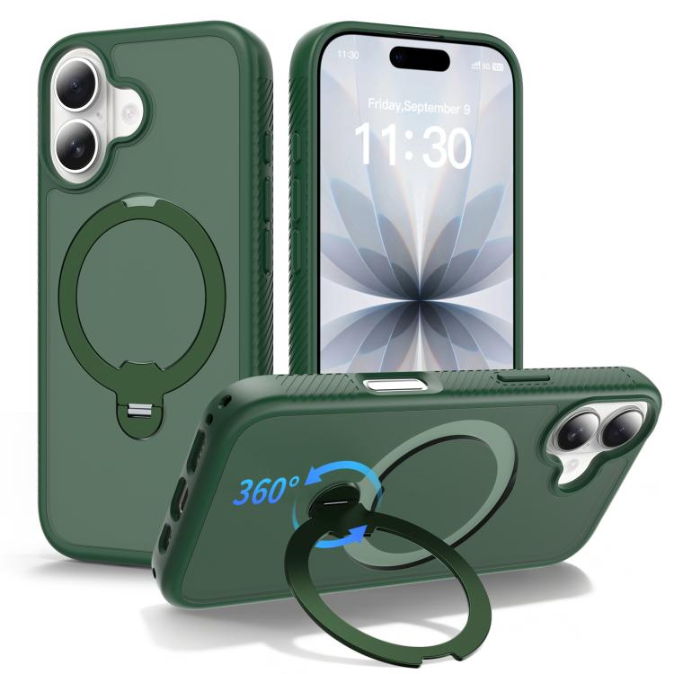 자석 360도 회전 스탠드 에어백 충격 방지 휴대폰 케이스, iPhone 16e / 17e용, iPhone 17 Pro Max용, iPhone 17 Pro용, iPhone 17용, iPhone Air용, iPhone 16 Pro Max용, iPhone 16용