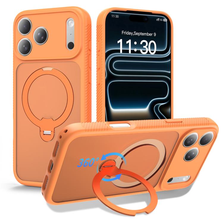 자석 360도 회전 스탠드 에어백 충격 방지 휴대폰 케이스, iPhone 16e / 17e용, iPhone 17 Pro Max용, iPhone 17 Pro용, iPhone 17용, iPhone Air용, iPhone 16 Pro Max용, iPhone 16용