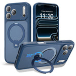 자석 360도 회전 스탠드 에어백 충격 방지 휴대폰 케이스, iPhone 16e / 17e용, iPhone 17 Pro Max용, iPhone 17 Pro용, iPhone 17용, iPhone Air용, iPhone 16 Pro Max용, iPhone 16용