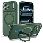 자석 360도 회전 스탠드 에어백 충격 방지 휴대폰 케이스, iPhone 16e / 17e용, iPhone 17 Pro Max용, iPhone 17 Pro용, iPhone 17용, iPhone Air용, iPhone 16 Pro Max용, iPhone 16용