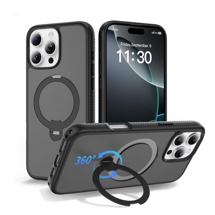자석 360도 회전 스탠드 에어백 충격 방지 휴대폰 케이스, iPhone 16e / 17e용, iPhone 17 Pro Max용, iPhone 17 Pro용, iPhone 17용, iPhone Air용, iPhone 16 Pro Max용, iPhone 16용