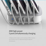 ORICO DUK-5P 40W 5 USB 포트 스마트 충전 스테이션 스탠드 포함, US 플러그, UK 플러그, AU 플러그