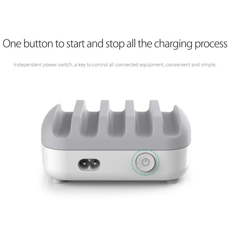 ORICO DUK-5P 40W 5 USB 포트 스마트 충전 스테이션 스탠드 포함, US 플러그, UK 플러그, AU 플러그