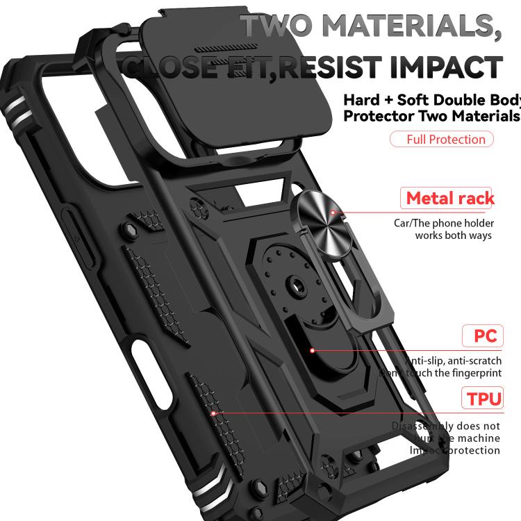 XDcase 슬라이딩 캠쉴드 링 홀더 자석 휴대폰 케이스, iPhone 17 Pro Max용, iPhone 17 Pro용, iPhone 17용, iPhone Air용