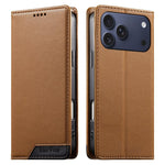 디에르펑 스플라이싱 강력 자석 RFID 비건 가죽 휴대폰 케이스, iPhone 17e / 16e용, iPhone 17 Pro Max용, iPhone 17 Pro용, iPhone 17용, iPhone Air용, iPhone 16 Pro Max용, iPhone 16 Pro용, iPhone 16 Plus용