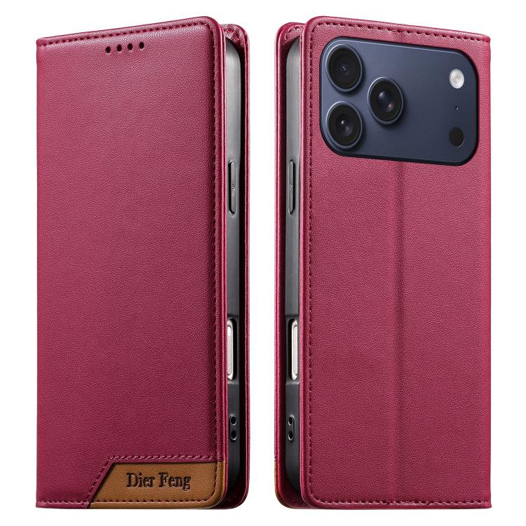 디에르펑 스플라이싱 강력 자석 RFID 비건 가죽 휴대폰 케이스, iPhone 17e / 16e용, iPhone 17 Pro Max용, iPhone 17 Pro용, iPhone 17용, iPhone Air용, iPhone 16 Pro Max용, iPhone 16 Pro용, iPhone 16 Plus용