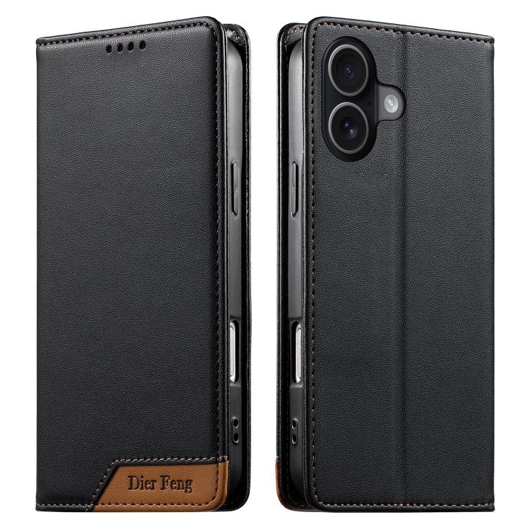 디에르펑 스플라이싱 강력 자석 RFID 비건 가죽 휴대폰 케이스, iPhone 17e / 16e용, iPhone 17 Pro Max용, iPhone 17 Pro용, iPhone 17용, iPhone Air용, iPhone 16 Pro Max용, iPhone 16 Pro용, iPhone 16 Plus용