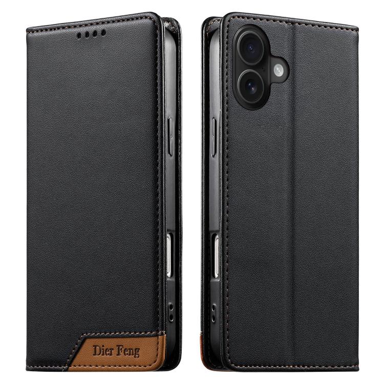 디에르펑 스플라이싱 강력 자석 RFID 비건 가죽 휴대폰 케이스, iPhone 17e / 16e용, iPhone 17 Pro Max용, iPhone 17 Pro용, iPhone 17용, iPhone Air용, iPhone 16 Pro Max용, iPhone 16 Pro용, iPhone 16 Plus용