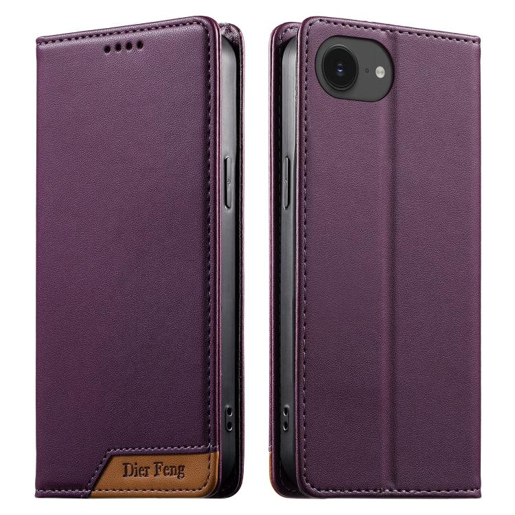디에르펑 스플라이싱 강력 자석 RFID 비건 가죽 휴대폰 케이스, iPhone 17e / 16e용, iPhone 17 Pro Max용, iPhone 17 Pro용, iPhone 17용, iPhone Air용, iPhone 16 Pro Max용, iPhone 16 Pro용, iPhone 16 Plus용
