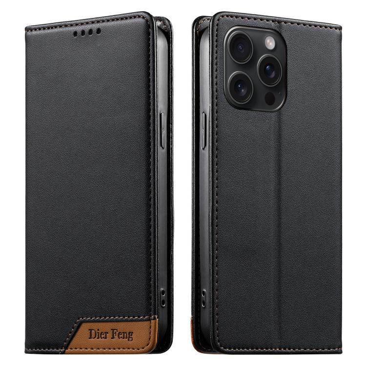 디에르펑 스플라이싱 강력 자석 RFID 비건 가죽 휴대폰 케이스, iPhone 16용, iPhone 15 Pro Max용, iPhone 15 Pro용, iPhone 15 Plus용, iPhone 15용, iPhone 14 Plus용, iPhone 14 / 13용, iPhone 14 Pro용