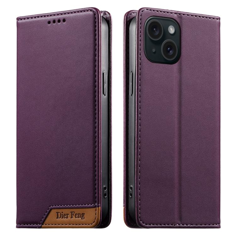 디에르펑 스플라이싱 강력 자석 RFID 비건 가죽 휴대폰 케이스, iPhone 16용, iPhone 15 Pro Max용, iPhone 15 Pro용, iPhone 15 Plus용, iPhone 15용, iPhone 14 Plus용, iPhone 14 / 13용, iPhone 14 Pro용