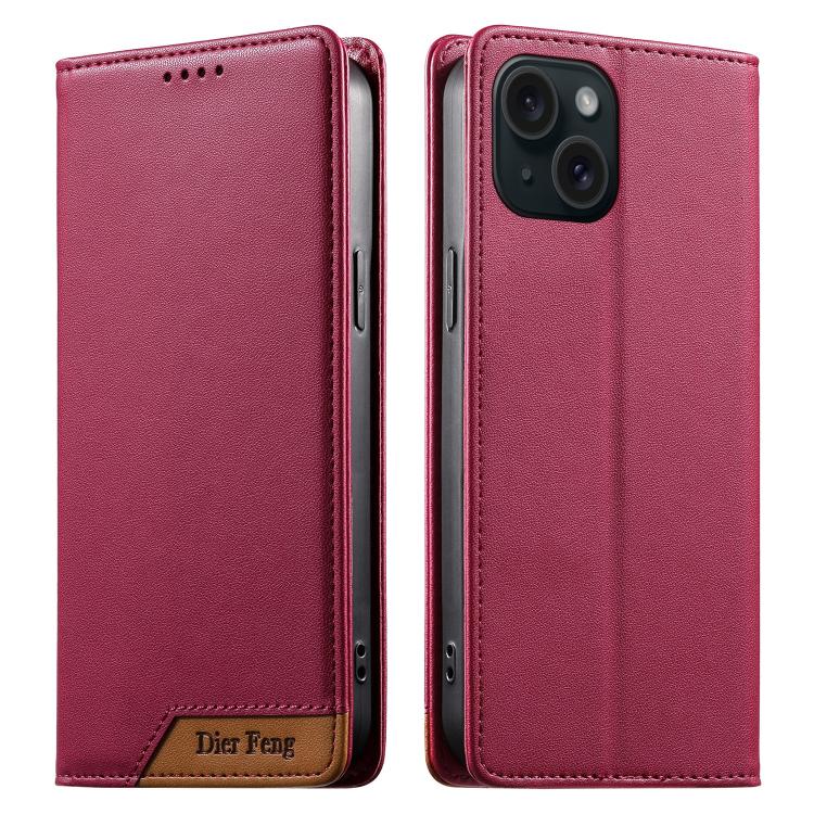 디에르펑 스플라이싱 강력 자석 RFID 비건 가죽 휴대폰 케이스, iPhone 16용, iPhone 15 Pro Max용, iPhone 15 Pro용, iPhone 15 Plus용, iPhone 15용, iPhone 14 Plus용, iPhone 14 / 13용, iPhone 14 Pro용