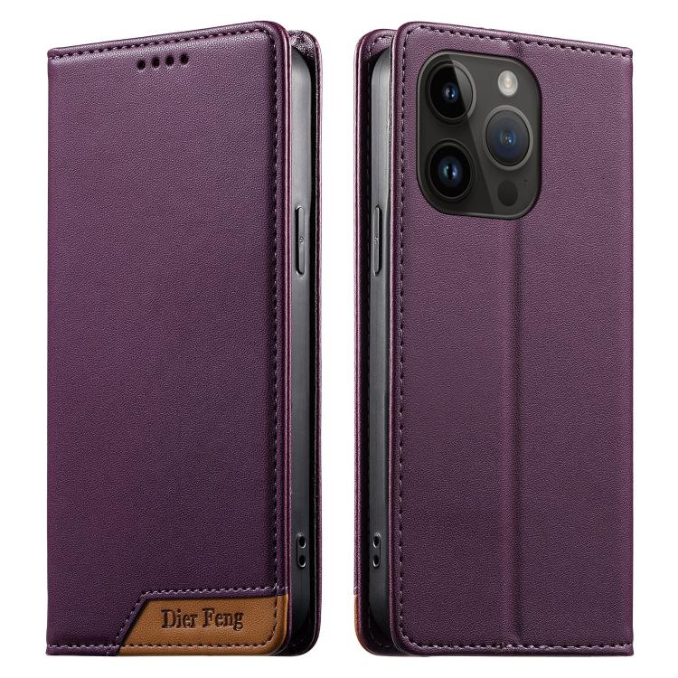디에르펑 스플라이싱 강력 자석 RFID 비건 가죽 휴대폰 케이스, iPhone 16용, iPhone 15 Pro Max용, iPhone 15 Pro용, iPhone 15 Plus용, iPhone 15용, iPhone 14 Plus용, iPhone 14 / 13용, iPhone 14 Pro용