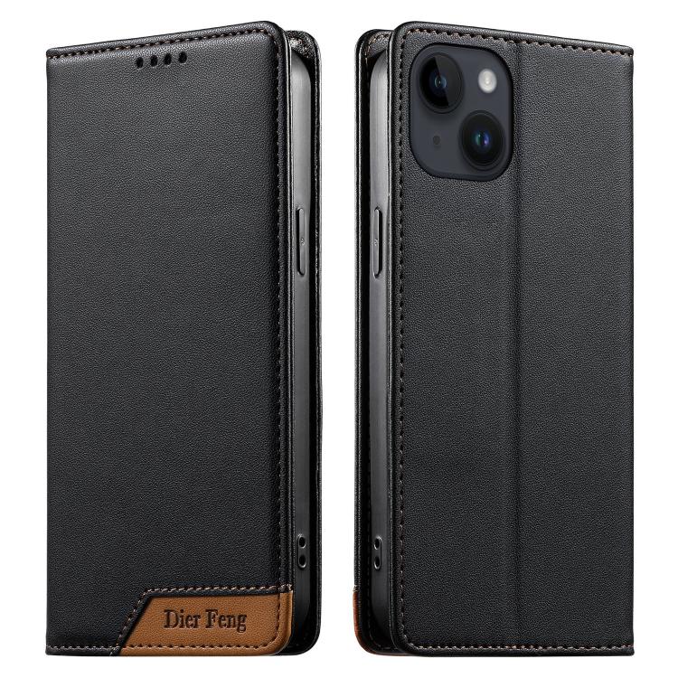 디에르펑 스플라이싱 강력 자석 RFID 비건 가죽 휴대폰 케이스, iPhone 16용, iPhone 15 Pro Max용, iPhone 15 Pro용, iPhone 15 Plus용, iPhone 15용, iPhone 14 Plus용, iPhone 14 / 13용, iPhone 14 Pro용