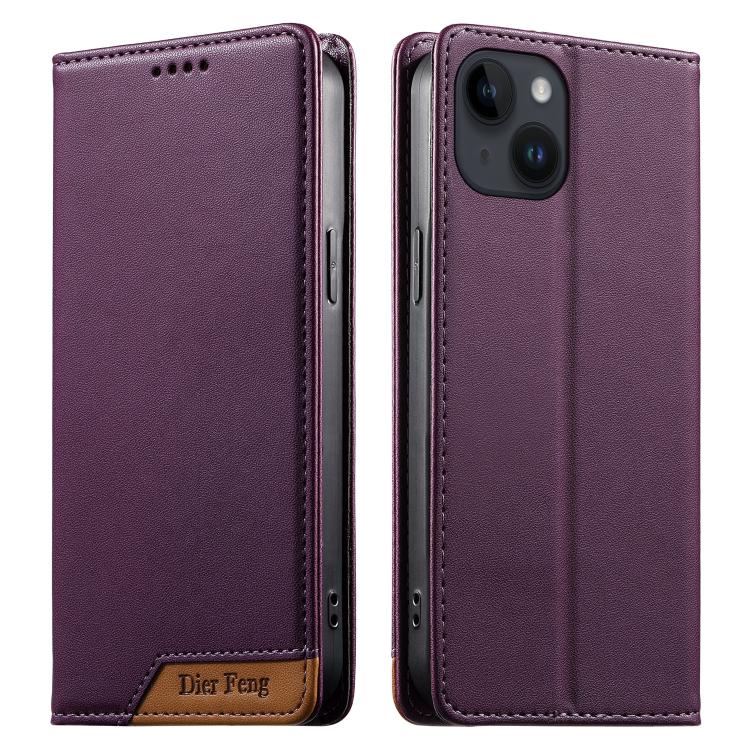 디에르펑 스플라이싱 강력 자석 RFID 비건 가죽 휴대폰 케이스, iPhone 16용, iPhone 15 Pro Max용, iPhone 15 Pro용, iPhone 15 Plus용, iPhone 15용, iPhone 14 Plus용, iPhone 14 / 13용, iPhone 14 Pro용