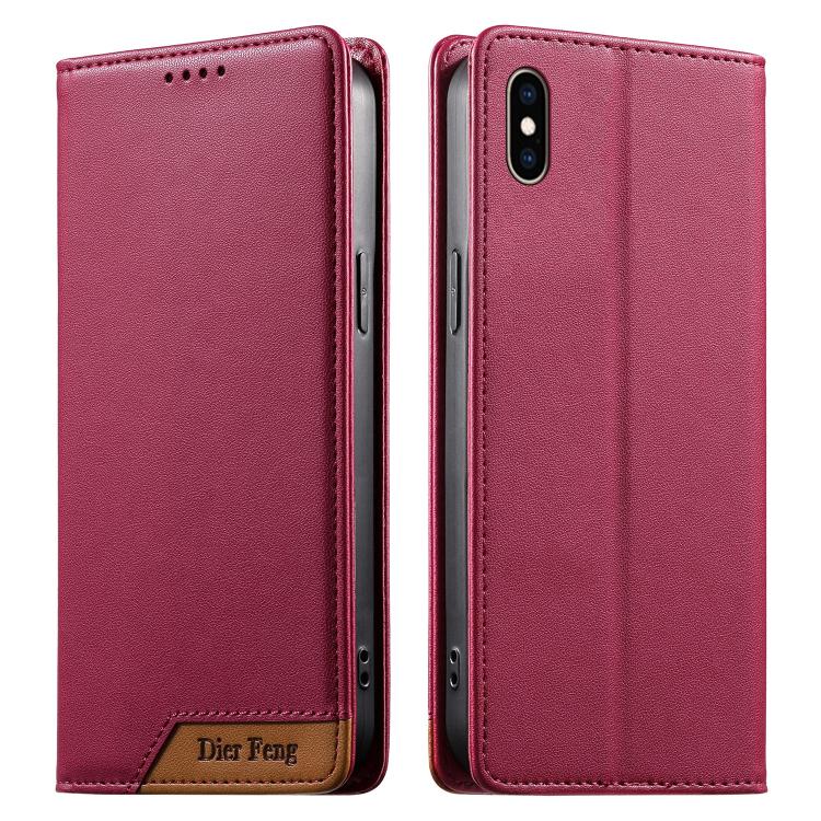 Dierfeng 스플라이싱 강력 자석 RFID 비건 가죽 휴대폰 케이스, 아이폰 11 프로 맥스용, 아이폰 11용, 아이폰 11 프로용, 아이폰 X / XS용, 아이폰 XR용, 아이폰 XS 맥스용, 아이폰 8 플러스 / 7 플러스용
