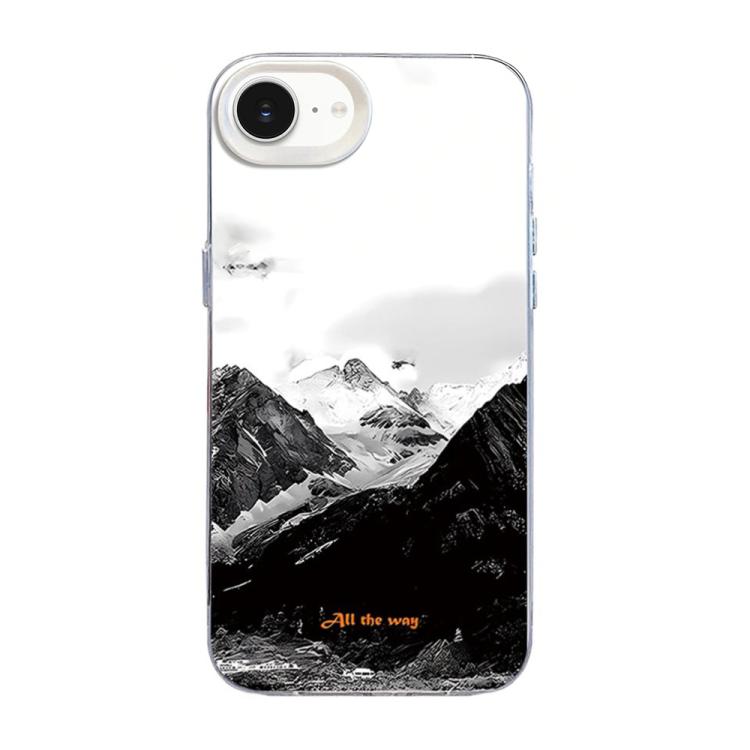 산 무늬 컬러 실버 PC 하이브리드 TPU 휴대폰 케이스, iPhone 16e / 17e용, iPhone 17 Pro Max용, iPhone 17 Pro용, iPhone 17용, iPhone Air용, iPhone 16 Pro Max용, iPhone 16 Pro용, iPhone 16 Plus용, iPhone 16용, iPhone 15 Pro Max용