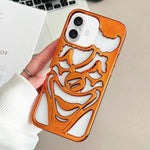 전기 도금 홀로우 아웃 광대 열 방출 TPU 휴대폰 케이스, 아이폰 17 프로 맥스용, 아이폰 17 프로용, 아이폰 17용, 아이폰 16 프로 맥스용, 아이폰 16 프로용, 아이폰 16용