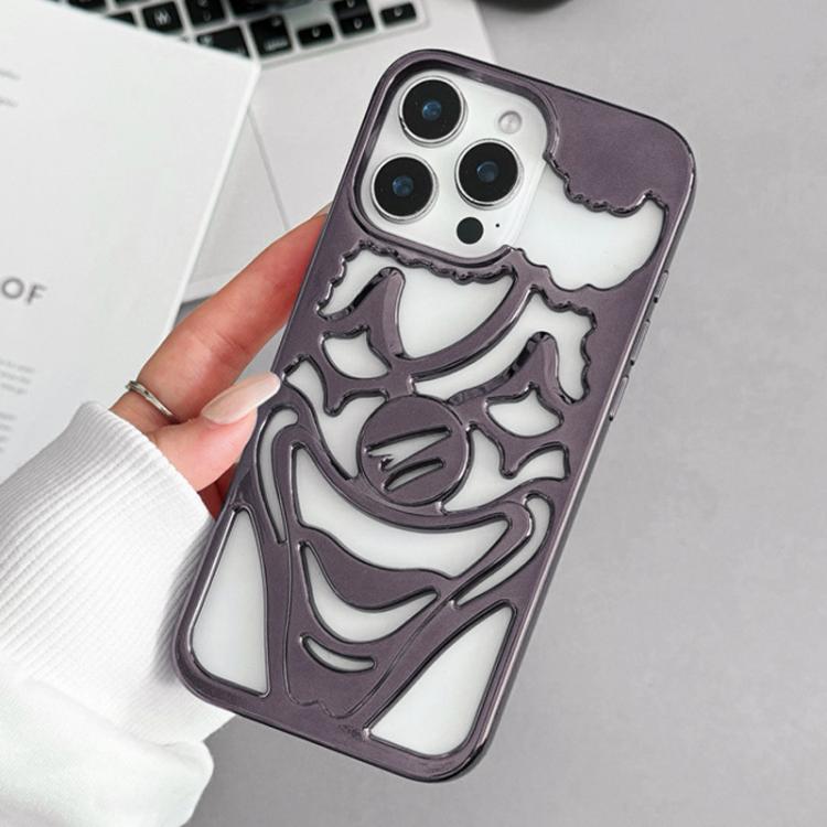 Electroplated Hollow Out Clown Heat Dissipation TPU Phone Case, For iPhone 13 Pro Max, For iPhone 13 Pro, For iPhone 13