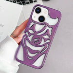 Electroplated Hollow Out Clown Heat Dissipation TPU Phone Case, For iPhone 13 Pro Max, For iPhone 13 Pro, For iPhone 13