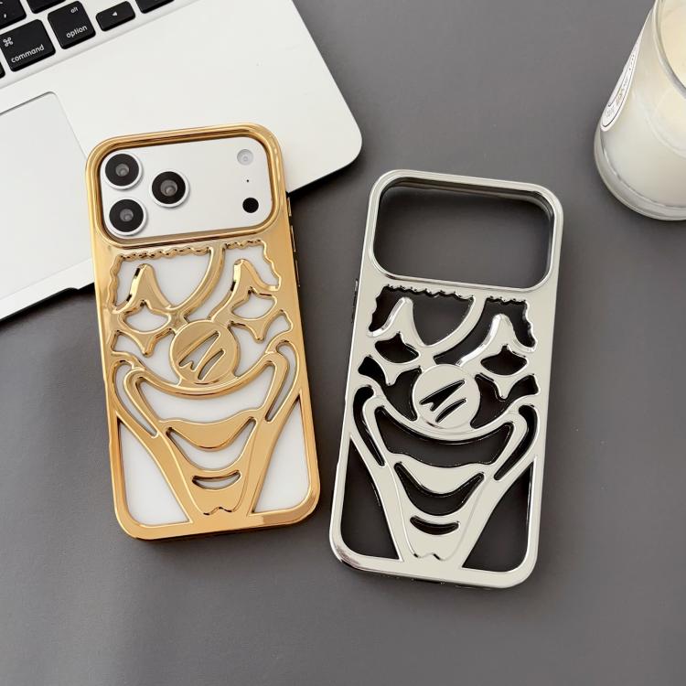 Electroplated Hollow Out Clown Heat Dissipation TPU Phone Case, For iPhone 13 Pro Max, For iPhone 13 Pro, For iPhone 13