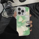 나비 무늬 은도금 PC 하이브리드 TPU 휴대폰 케이스, iPhone 16 Pro용, iPhone 16 Plus용, iPhone 16용, iPhone 15 Pro Max용, iPhone 15 Pro용, iPhone 15 Plus용
